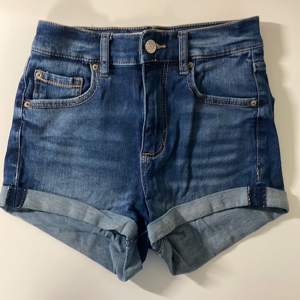 Garage High Waisted Stretchy Denim Shorts size 00